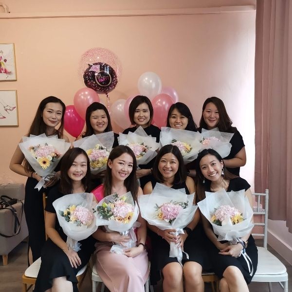 Birthday private floral workshop Fleuriste Singapore