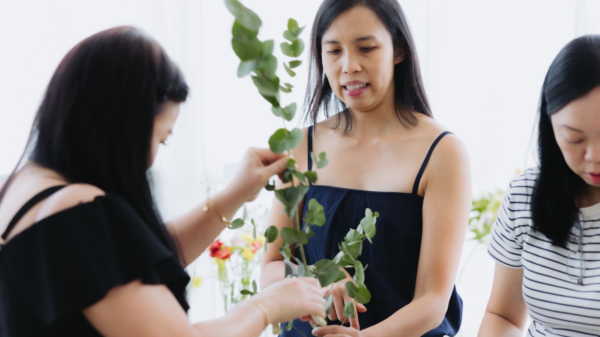 Event management WSQ course at Fleuriste Singapore, hands-on floral styling for events