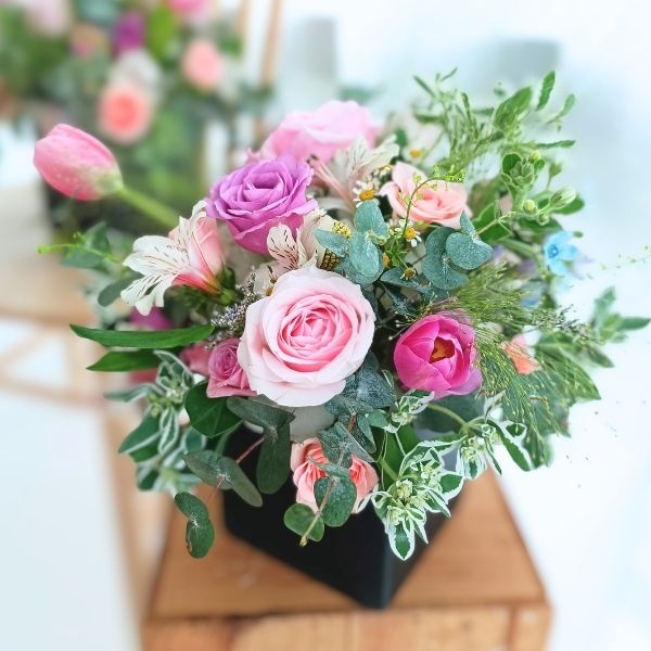Hatbox arrangement workshop Fleuriste Singapore