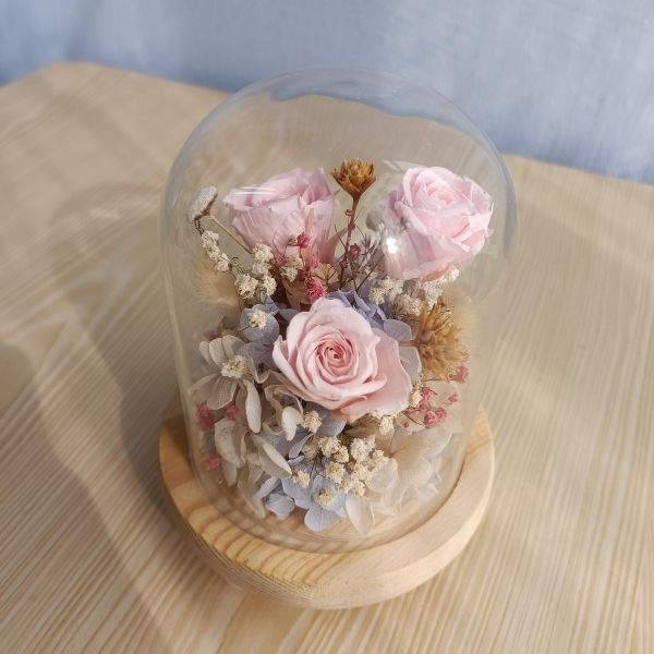 Preserved bell jar floral jamming Fleuriste Singapore